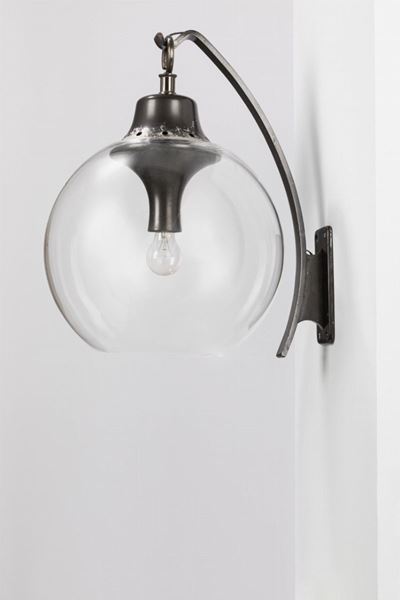 Lampada da parete LP13 in ottone e vetro