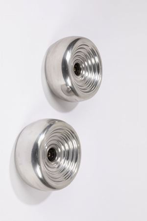 Coppia di lampade da parete o soffitto in metallo