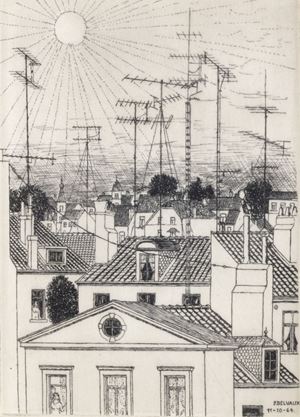 Delvaux Paul - Les toits de Bruxelless