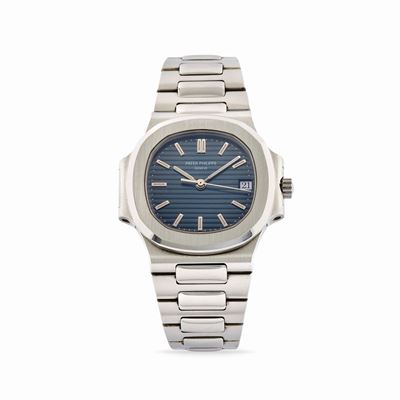 Nautilus 3800, anni ‘90, acciaio, quadrante blu