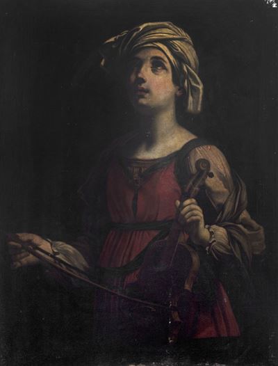 Gian Giacomo Sementi, Santa Cecilia, olio su tela