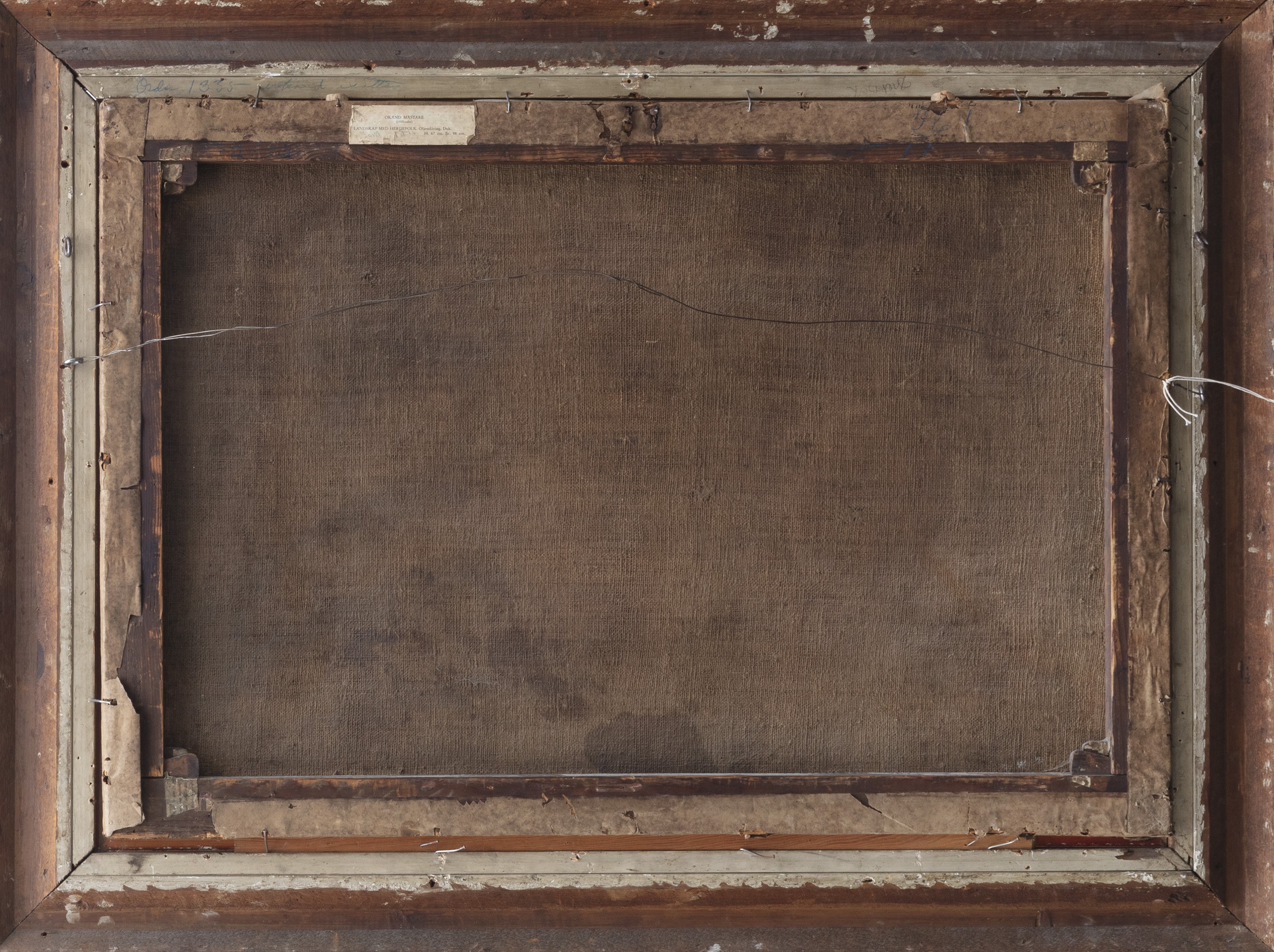 Scuola Veneta, Secolo XVIII - Anonimo, Paesaggio fluviale con pastori e armenti, olio su tela