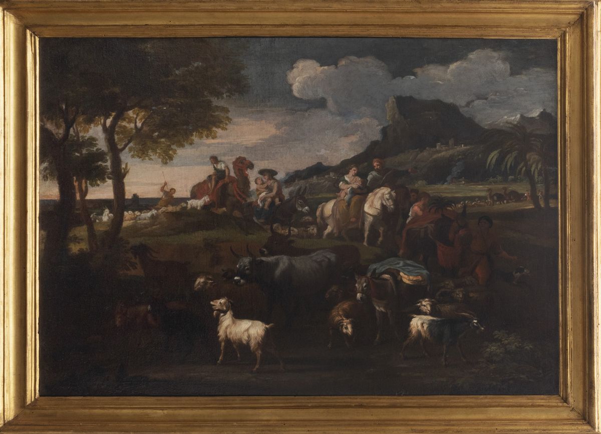 Pieter Mulier, Detto il Tempesta - Esodo degli Ebrei dall'Egitto, olio su tela