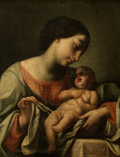 Autore Ignoto, Madonna con Bambino, olio su tela