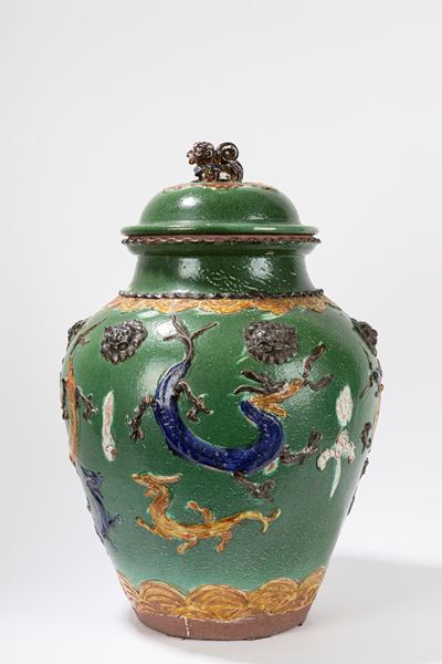 Giara Ad Invetriatura Sancai. Cina, Fine Secolo XIX