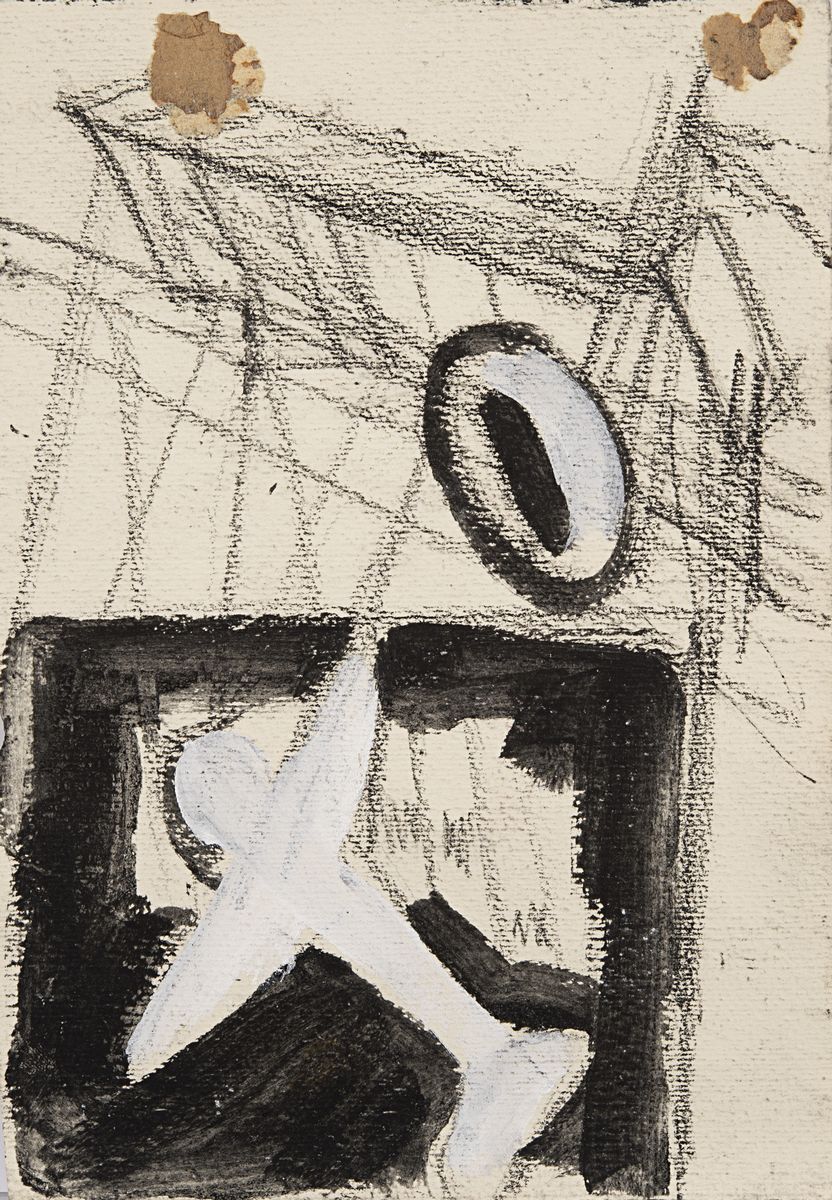 Mario Sironi - Figura, tempera su cartoncino, cm 24x16,2 e cm 22,5x16,2, metà anni '50