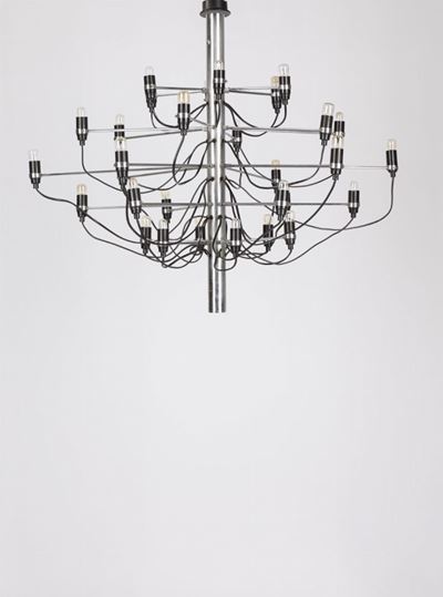 Lampada da soffitto modello 2097/30 in metallo cromato