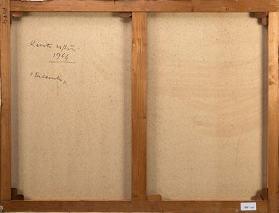 Racconto (1964), olio, matita e carboncino su tela
