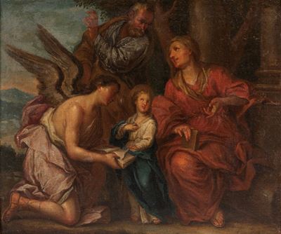 Scuola dell'Italia centrale, seconda metà del XVII secolo, Educazione della Vergine, olio su tela