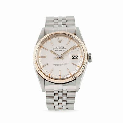 Orologio Datejust 1601, anni '70, acciaio e oro bianco 18k