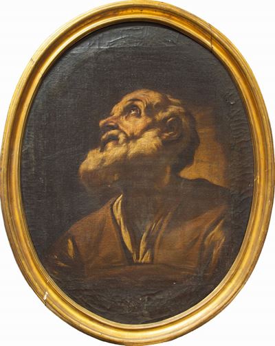 Giovanni Battista Beinaschi, San Pietro, olio su tela in ovale
