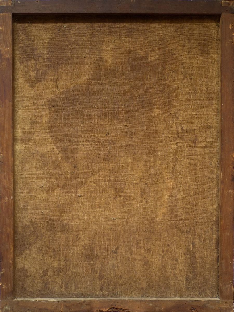 Scuola Romana, Secolo XVII - Autore ignoto, Cherubino in volo, olio su tela