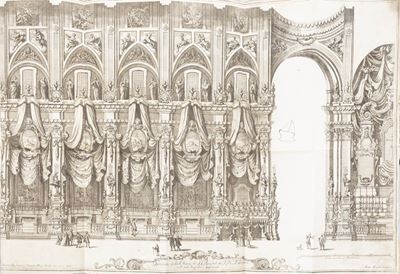 Relazione dell'ufficio anniversario, Napoli, 1753, in-4° con incisioni di Antonio Baldi