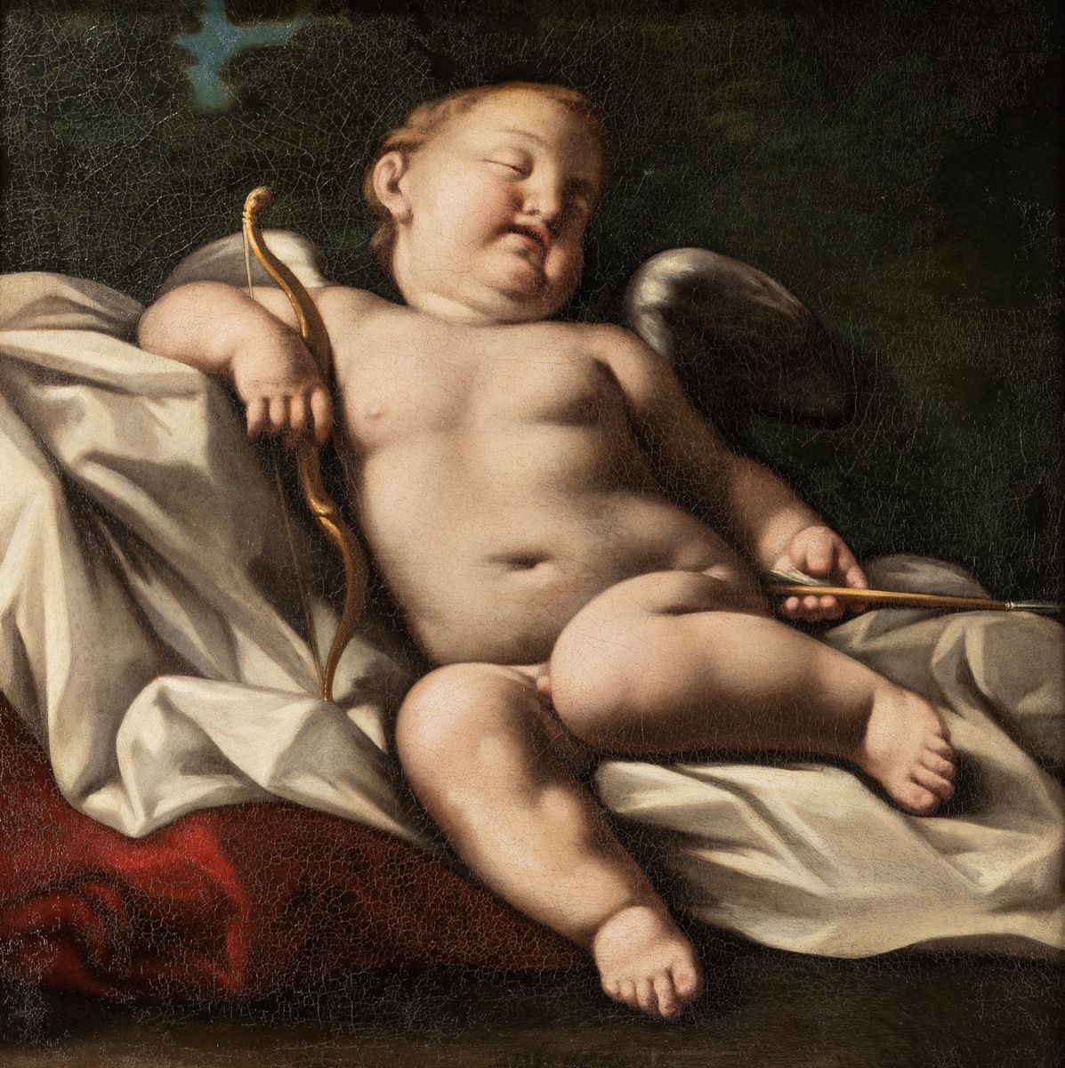 Pietro Bellotti - Cupido dormiente, olio su tela