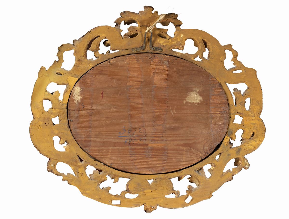 Scuola Emiliana, Secolo XVII - Autore anonimo, Maddalena leggente, olio su tela ovale