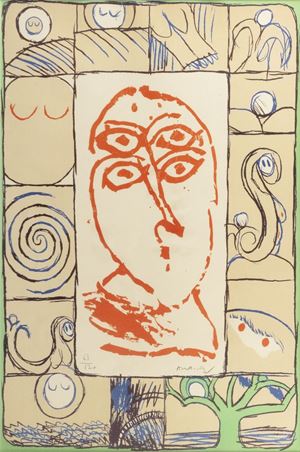 Alechinsky Pierre - Visage