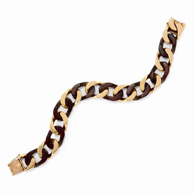 Bracciale in Oro Giallo 18k e Legno