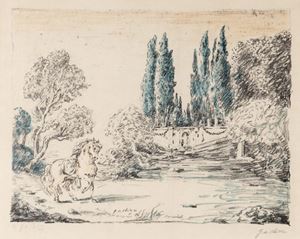 de Chirico Giorgio - Cavallo a Villa Folconieri