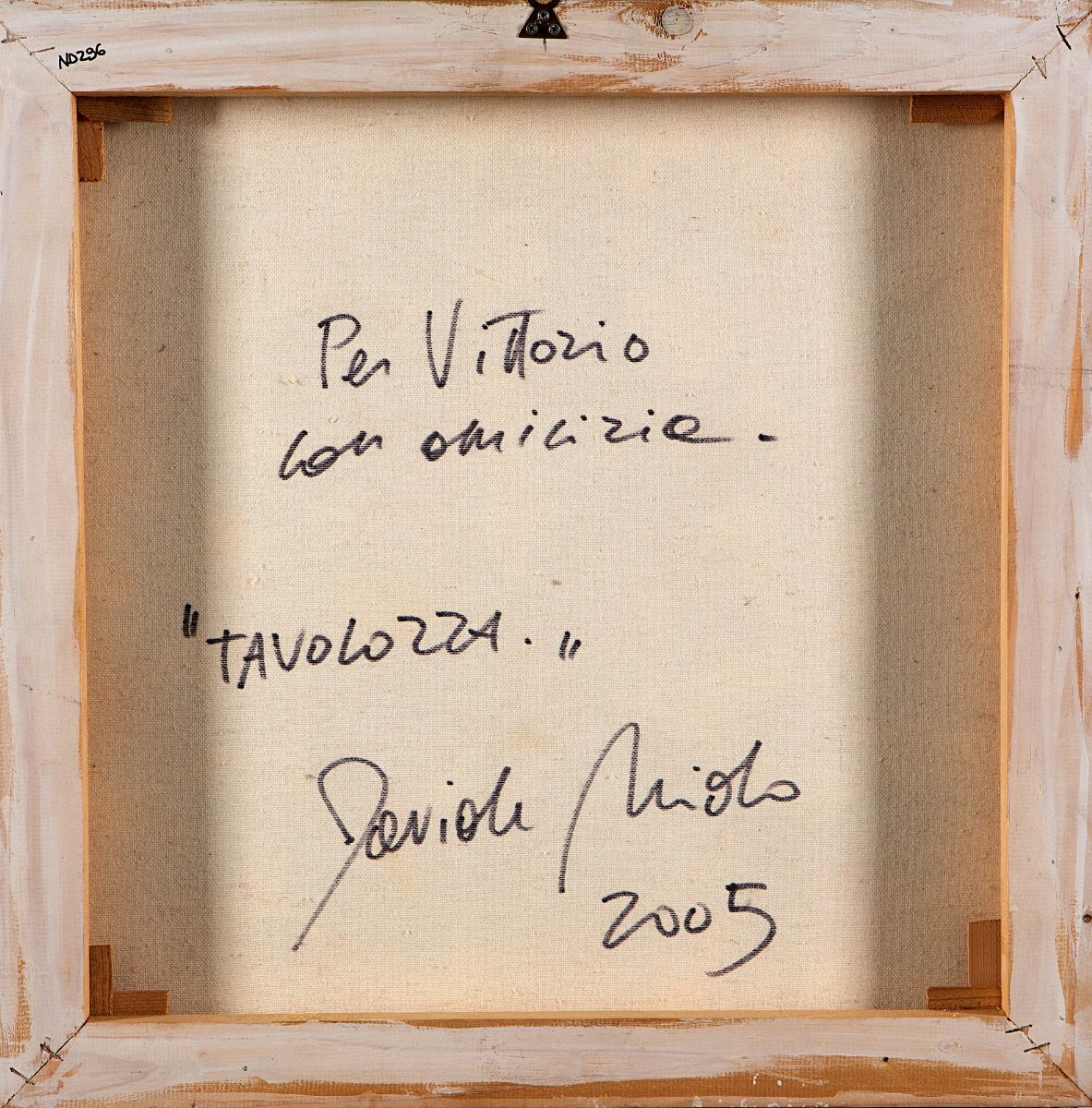 Davide Nido - Tavolozza, colle viniliche su tela applicata su tavola