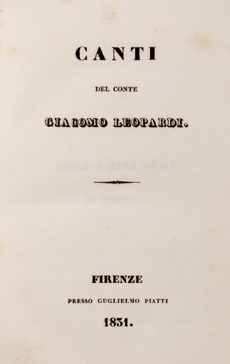 Leopardi, Giacomo - Petrarca, Francesco - Leopardi, Rime di Francesco Petrarca con interpretazion...