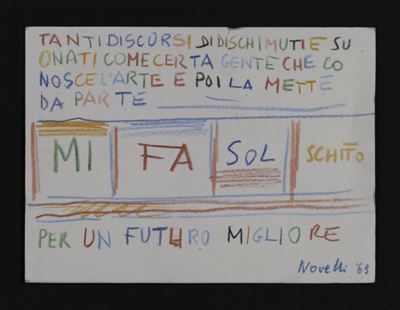 Mi fa sol schifo - pastelli e matita su carta, 1963