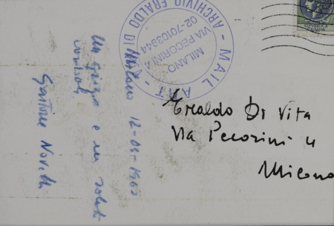 Gastone Novelli - Mi fa sol schifo - pastelli e matita su carta, 1963