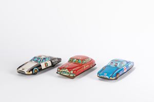 3 carsLithographed tin