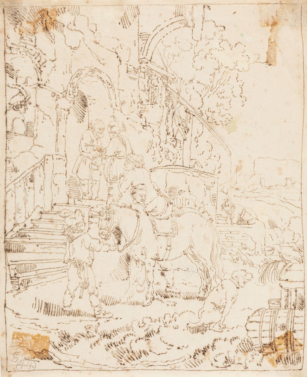 Scuola del XVII - XVIII secolo, Lotto composto da sette disegni