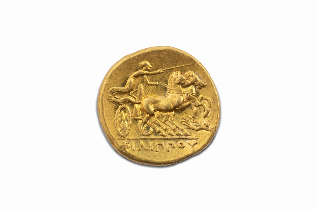 Macedonia, Filippo II, 359-336 a.C. - Filippo II di Macedonia, Statere in oro, 340-328 a.C.