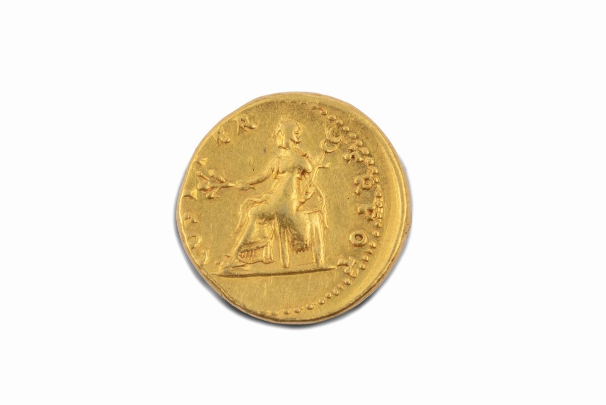 Impero Romano, Vespasiano, 69-79 D.C. - Vespasiano, Aureo - 69-70 d.C., testa laureata