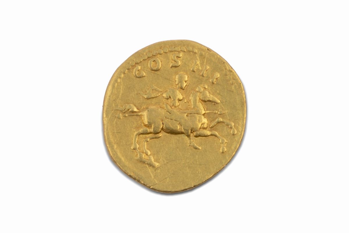 Impero Romano, Adriano, 117-138 D.C. - ADRIANO, Aureo con ritratto di Adriano a cavallo, 125-128 ...