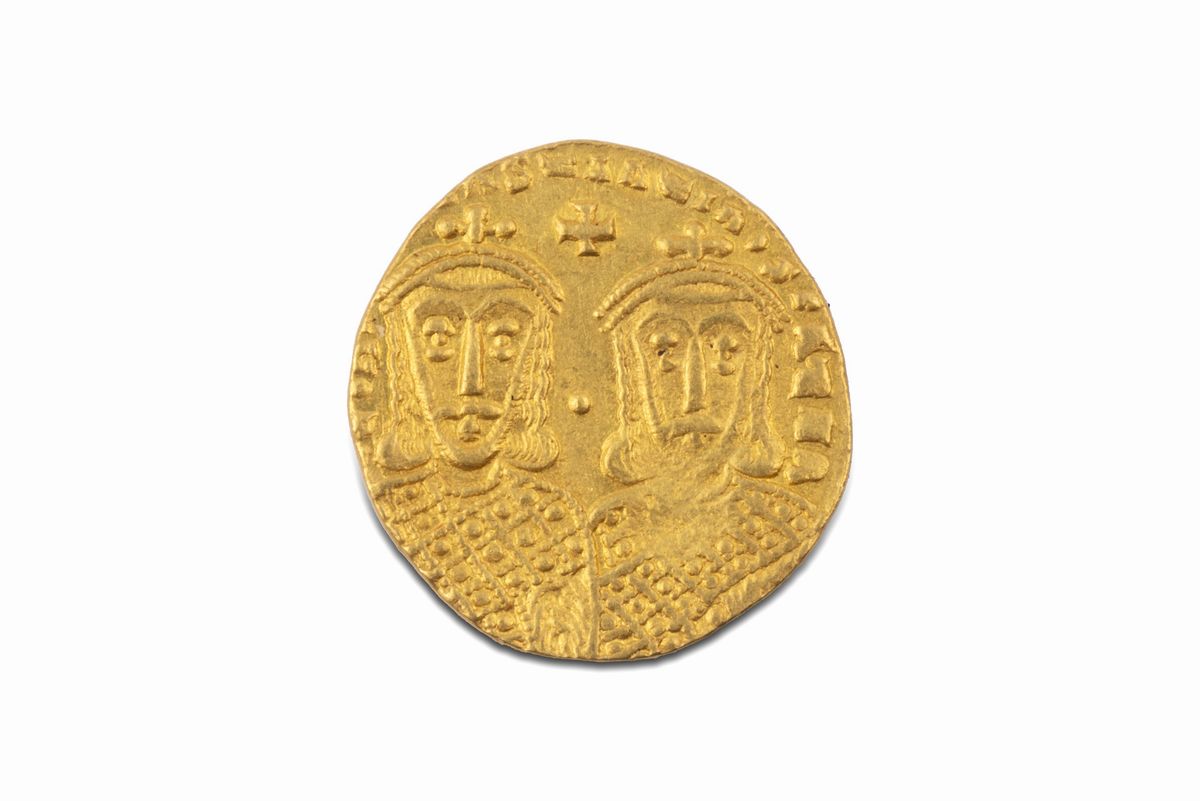 Impero Bizantino, Costantino V e Leone IV, 775-780 D.C. - Impero Bizantino, Moneta di Leone IV e ...
