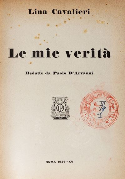 Le mie verità - Edizione originale del 1936