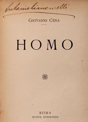 Homo. With an original composition by Leonardo Bistolfi