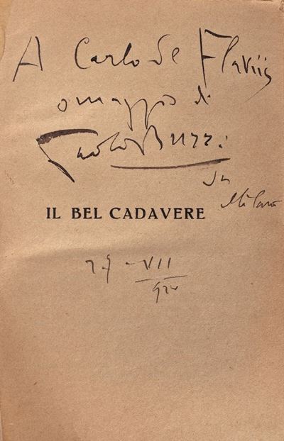 Buzzi, Il bel cadavere. Romanzo, seconda edizione