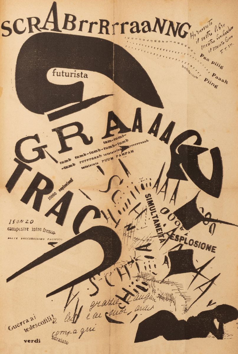 Filippo Tommaso Marinetti - Le mots en liberté futuristes, Prima edizione del 1919