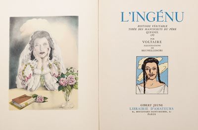 L'ingénu. Histoira Veritabe Tirée Des Manuscrits Du Père Quesnel. Illustrations De Brunelleschi.