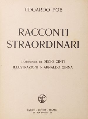 Extraordinary tales. Translation by Decio Cinti. Illustrations by Arnaldo Ginna.