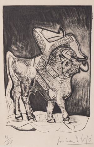 Chant funebre pour Ignacio Sanchez Mejias. Traduction de Guy Lévis Mano. 5 gravures de Javier Vilatò & Texte Espagnol.