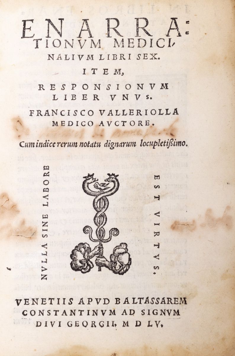 François Valleriola - Enarrationum medicinalium libri sex, 1555