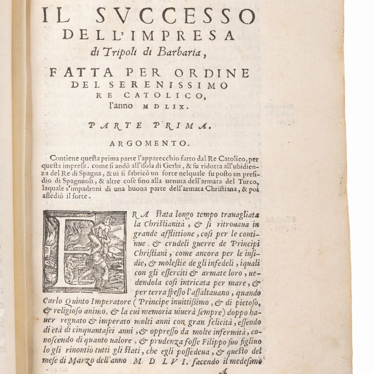 Alfonso De Ulloa - La historia dell'impresa di Tripoli di Barberia, 1566, edizione originale in i...