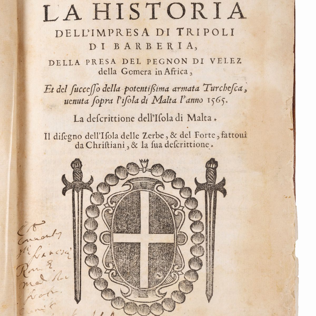 Alfonso De Ulloa - La historia dell'impresa di Tripoli di Barberia, 1566, edizione originale in i...