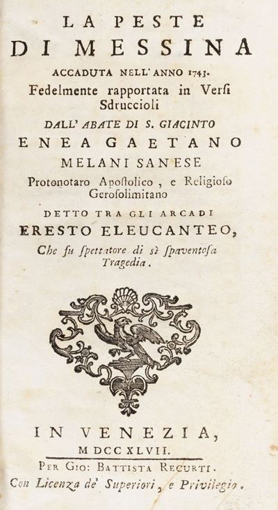 La peste di Messina accaduta nell’anno 1743