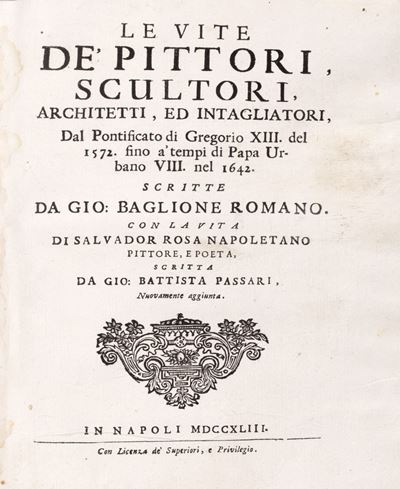 Le vite de’ pittori, scultori, architetti, ed intagliatori (1743)