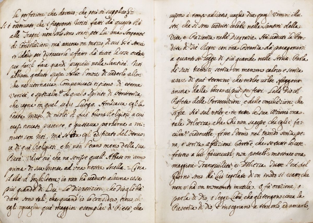 Lettera religiosa della Visitazione di San Francesco di Sales, manoscritto del 1700