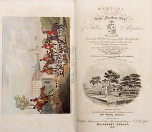 Nimrod (Charles James Apperley) - Memoirs of the life of the late John Mytton, with notices of his hunting, shooting, driving, racing, eccentric and extravagant exploit by Nimrod. With numerous illustrations by H. Alken and T.J. Rawlins