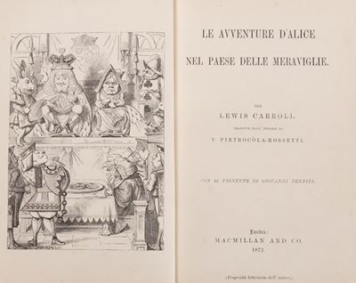 Le avventure d'Alice nel paese delle meraviglie, Prima edizione italiana con vignette di Giovanni...