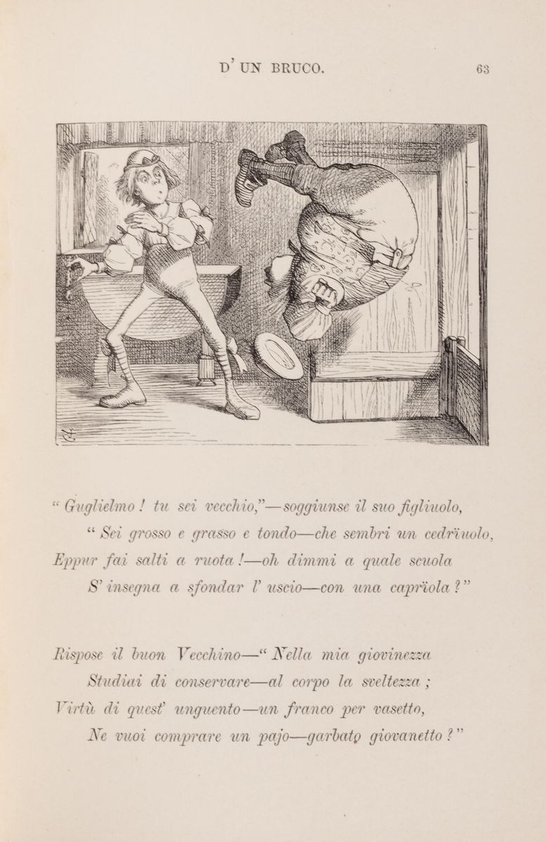 Lewis Carroll - Le avventure d'Alice nel paese delle meraviglie, Prima edizione italiana con vign...