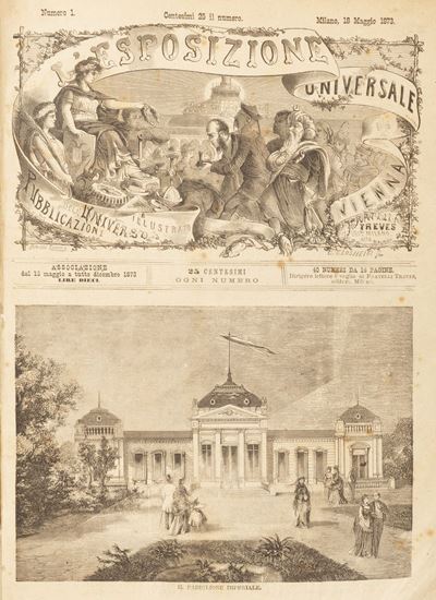 Esemplare completo dell'Esposizione Universale di Vienna del 1873, con illustrazioni e tavole