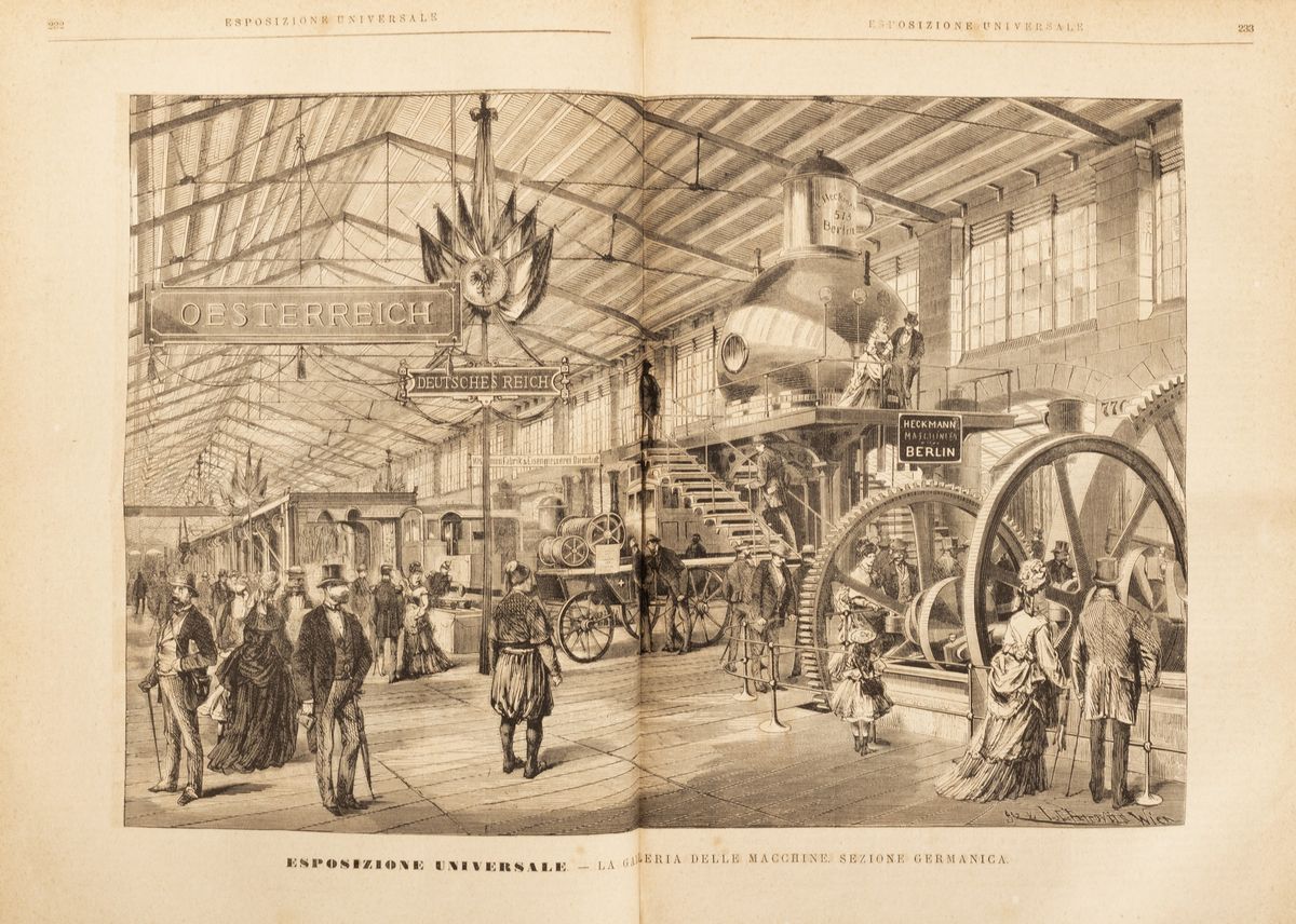 Esemplare completo dell'Esposizione Universale di Vienna del 1873, con illustrazioni e tavole